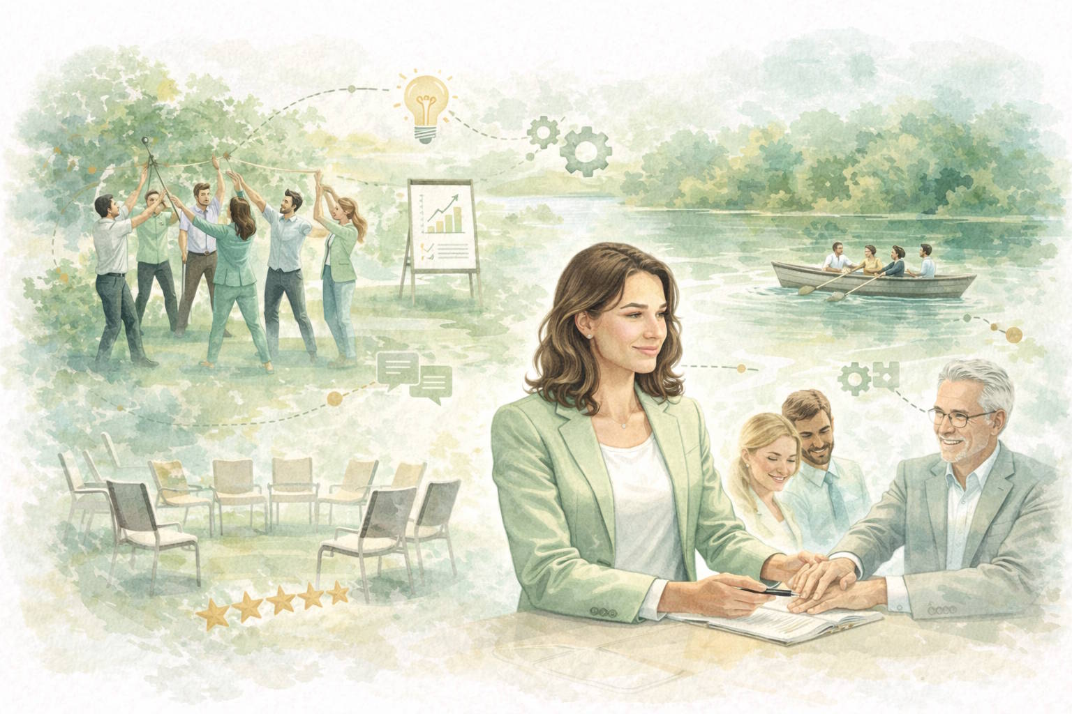 Séminaire d'entreprise et team building : alignement, cohésion et plan d'action